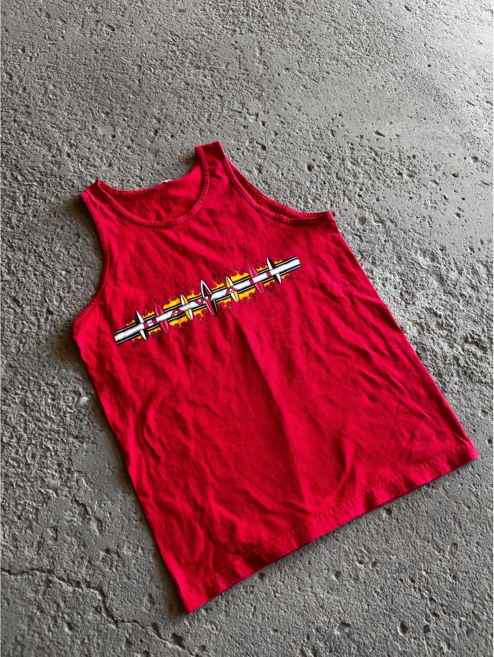 Y2K Hawaii Flame Sleeveless Top